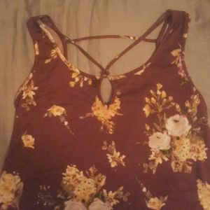 Strappy, Floral keyhole tank FREE WITH PURCHASE